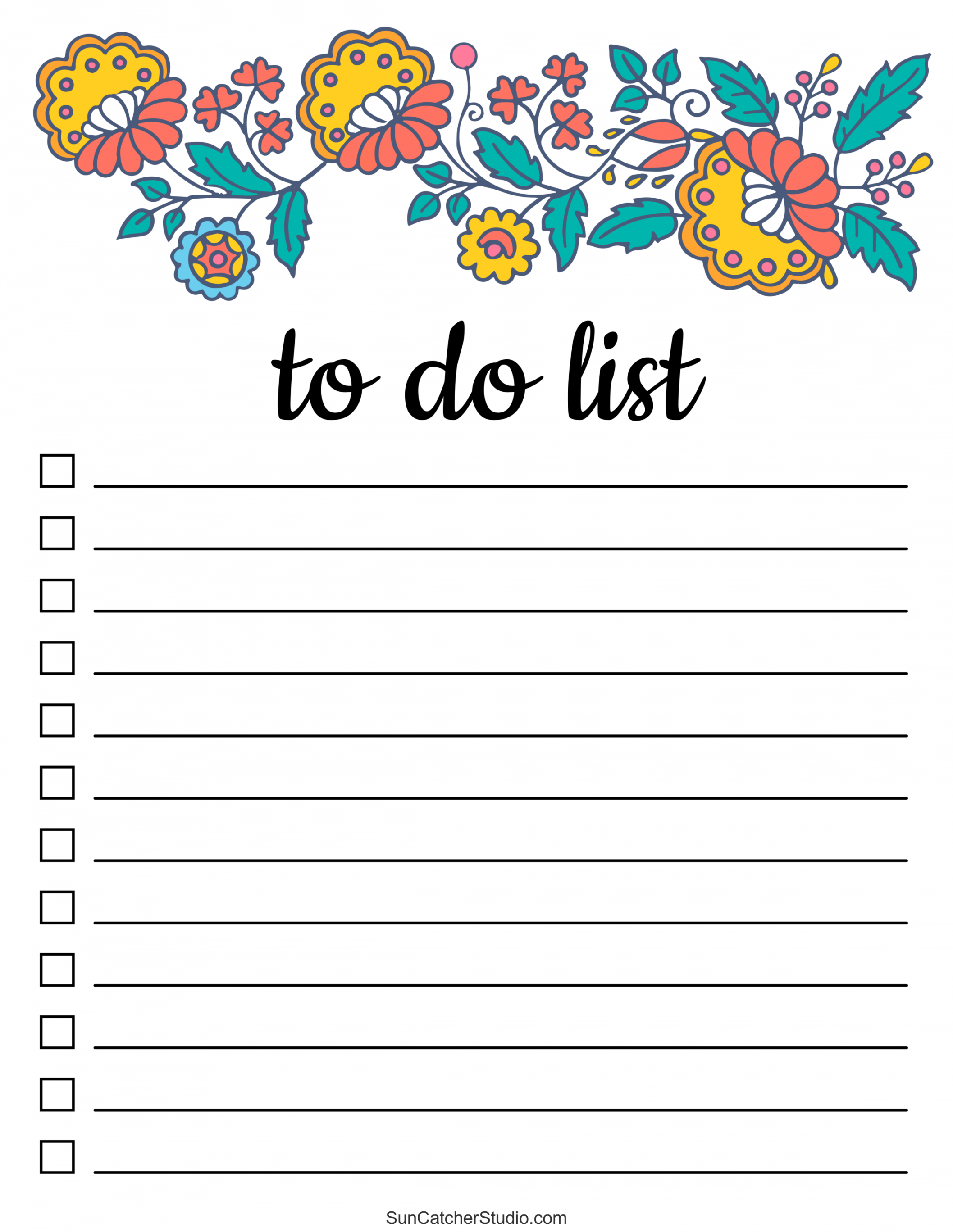 To Do List (Free Printable PDF Templates) – Things To Do – DIY  - FREE Printables - Cute Printable To Do List Free