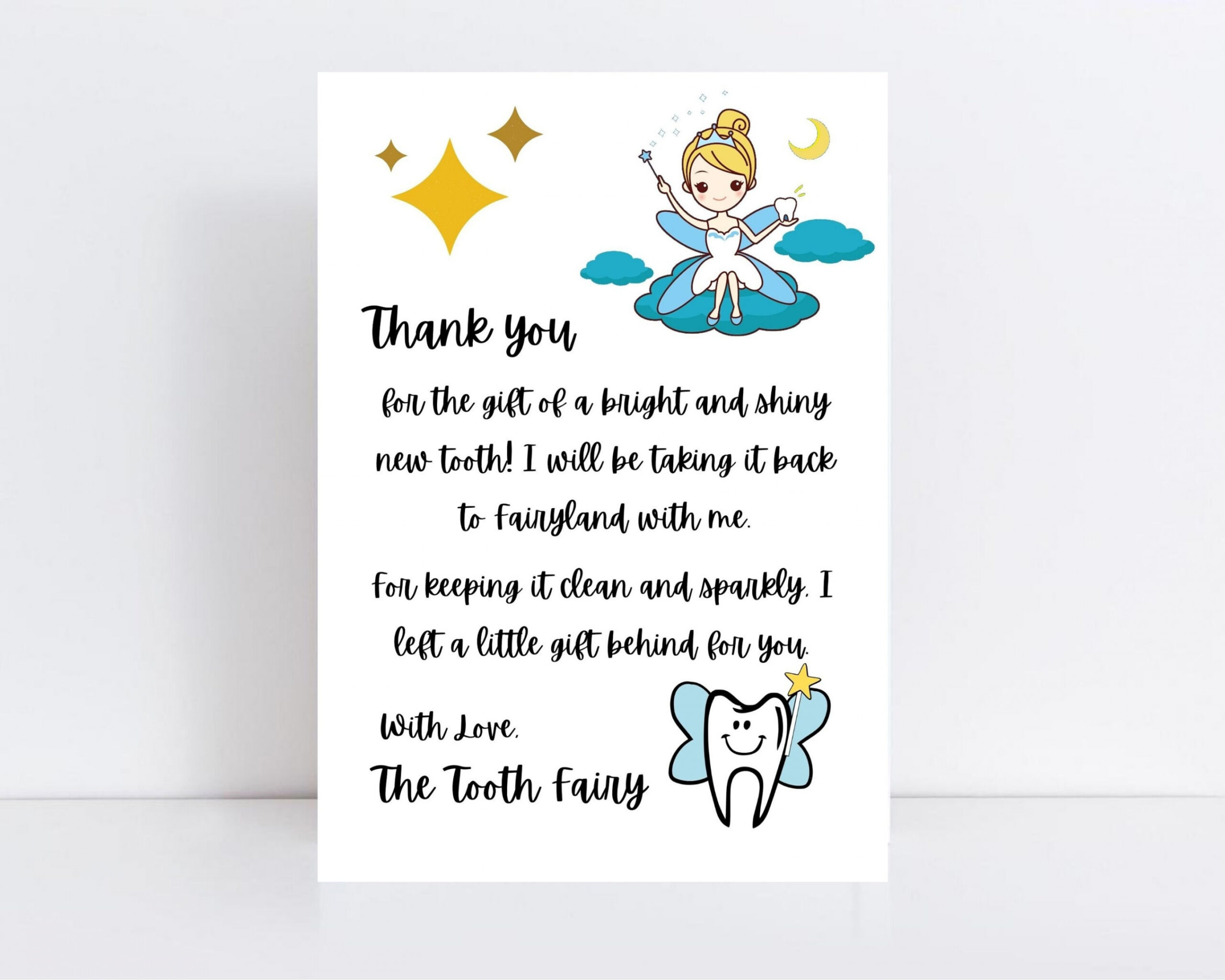 Tooth Fairy Thank you Letter Tooth Fairy Letter Tooth Fairy - Etsy  - FREE Printables - Tooth Fairy Note Printable Free