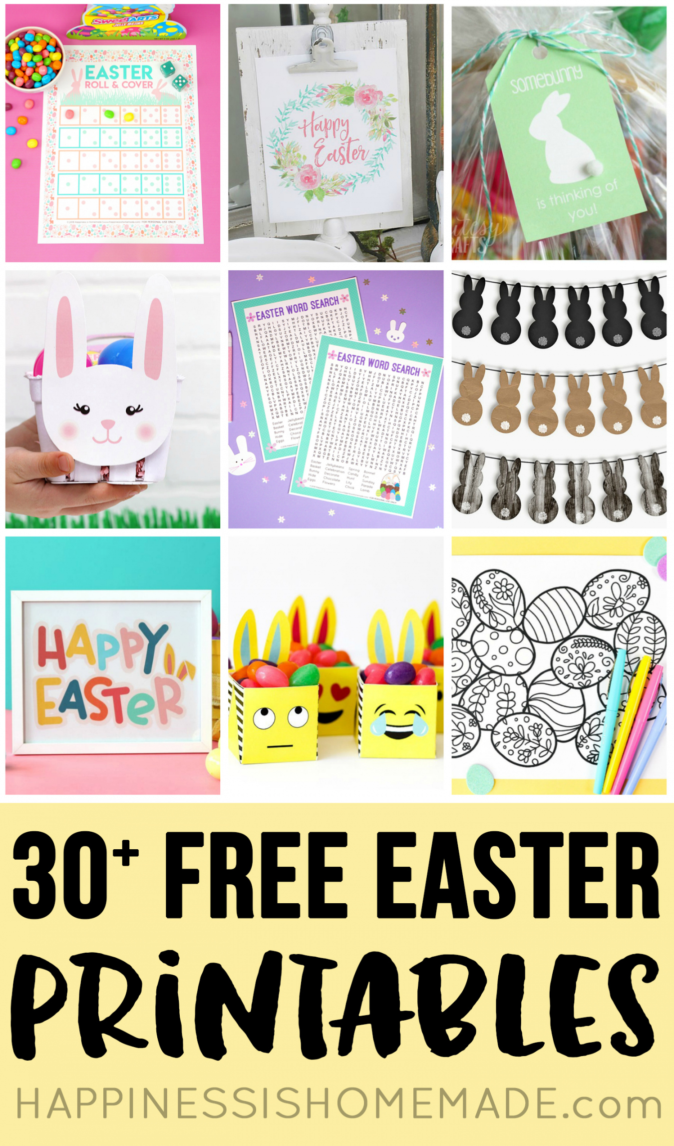+ Totally Free Easter Printables - Happiness is Homemade - FREE Printables - Free Printable Easter Images