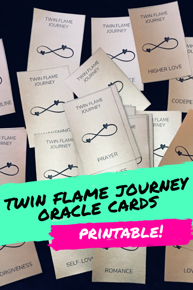 Twin Flame Journey Printable Oracle Cards for Twin Flame Love  - FREE Printables - Free Printable Oracle Cards