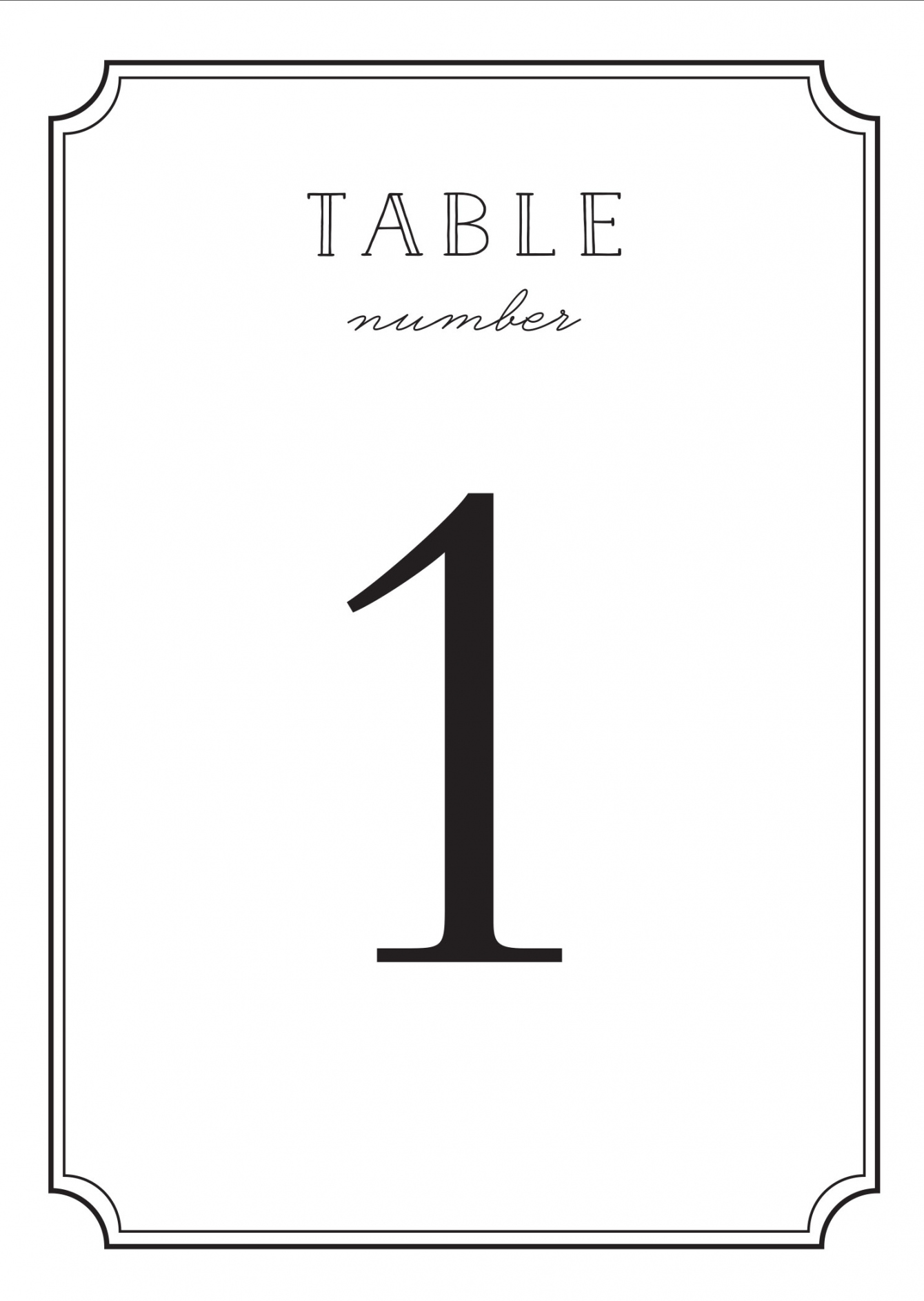 Type Frame Table Numbers Printable - FREE Printables - Table Numbers Free Printable