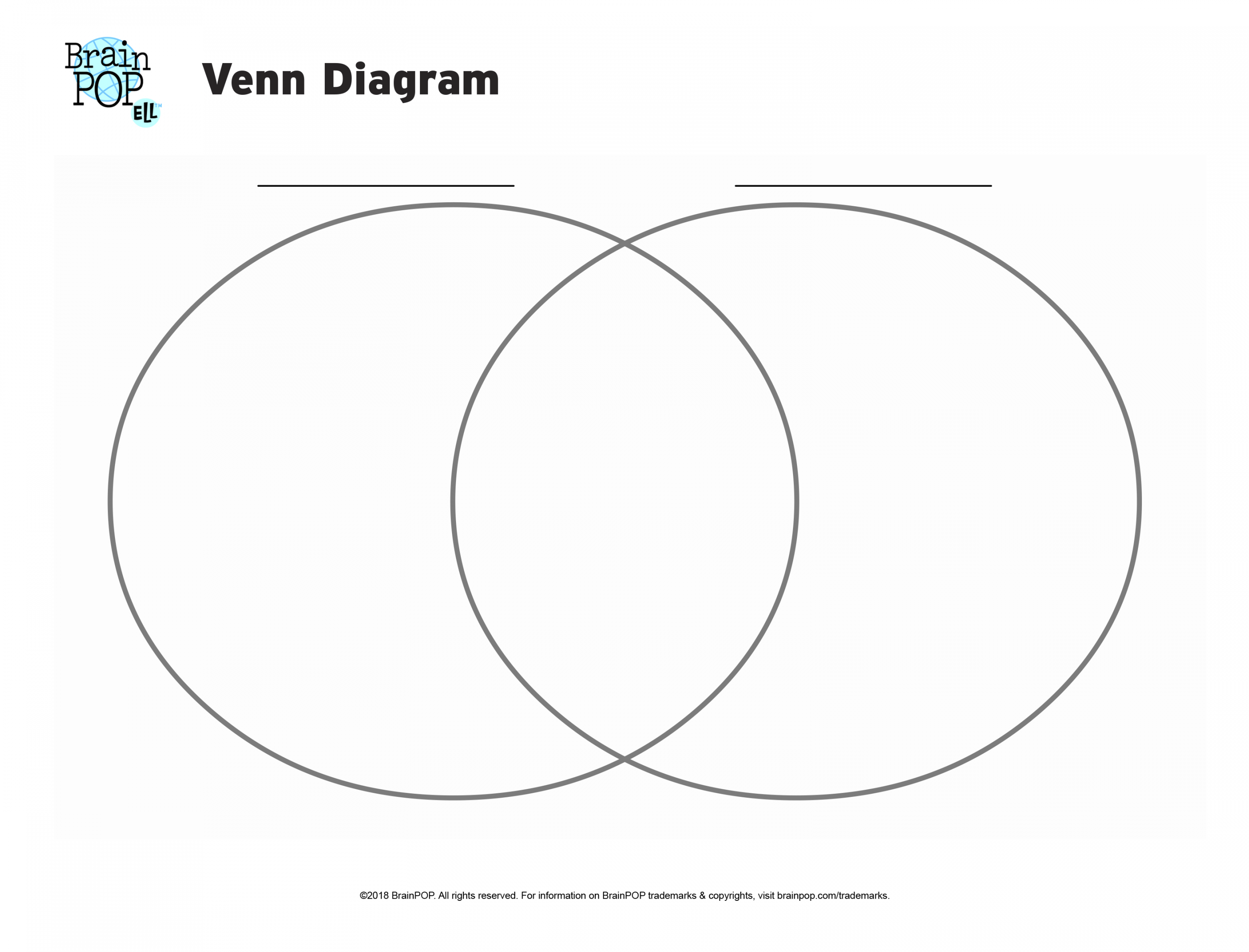 Venn Diagram  BrainPOP Educators - FREE Printables - Free Venn Diagram Printable