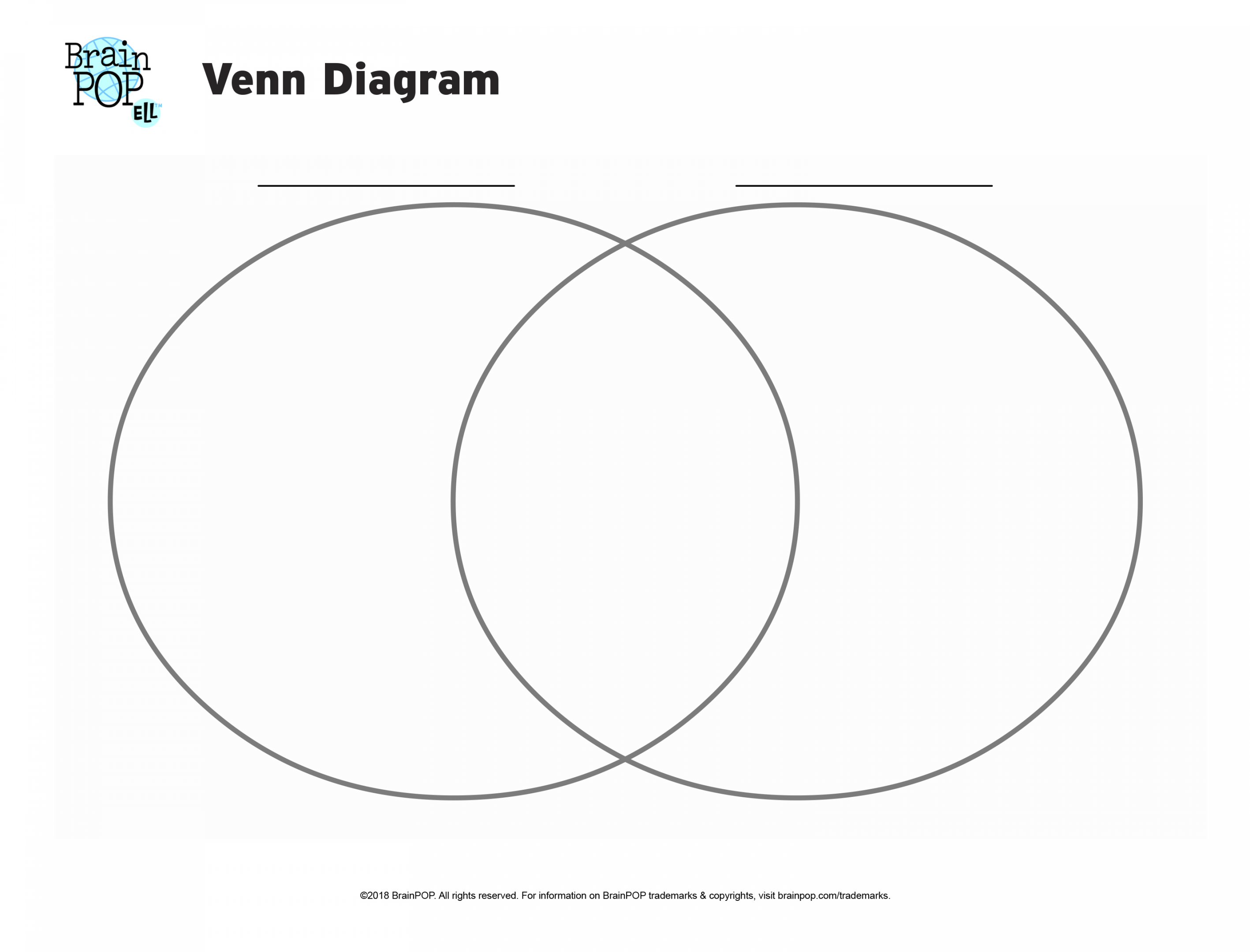 Venn Diagram  BrainPOP Educators - FREE Printables - Free Printable Venn Diagram