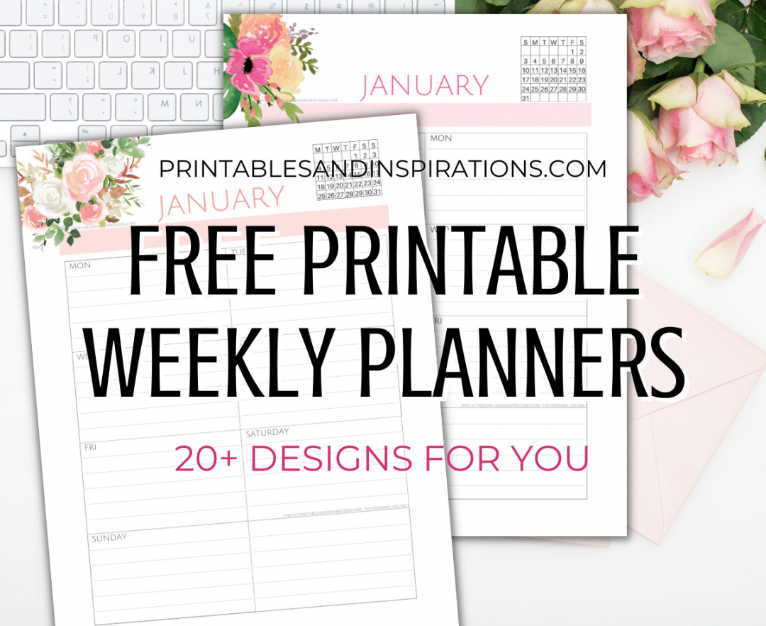 Weekly Planner Free Printable PDF - Printables and Inspirations - FREE Printables - Free Printable Weekly Planner 2023