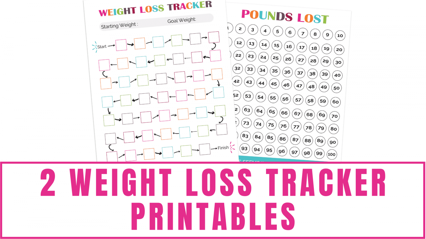Weight Loss Tracker Printables - Freebie Finding Mom - FREE Printables - Free Weight Loss Chart Printable