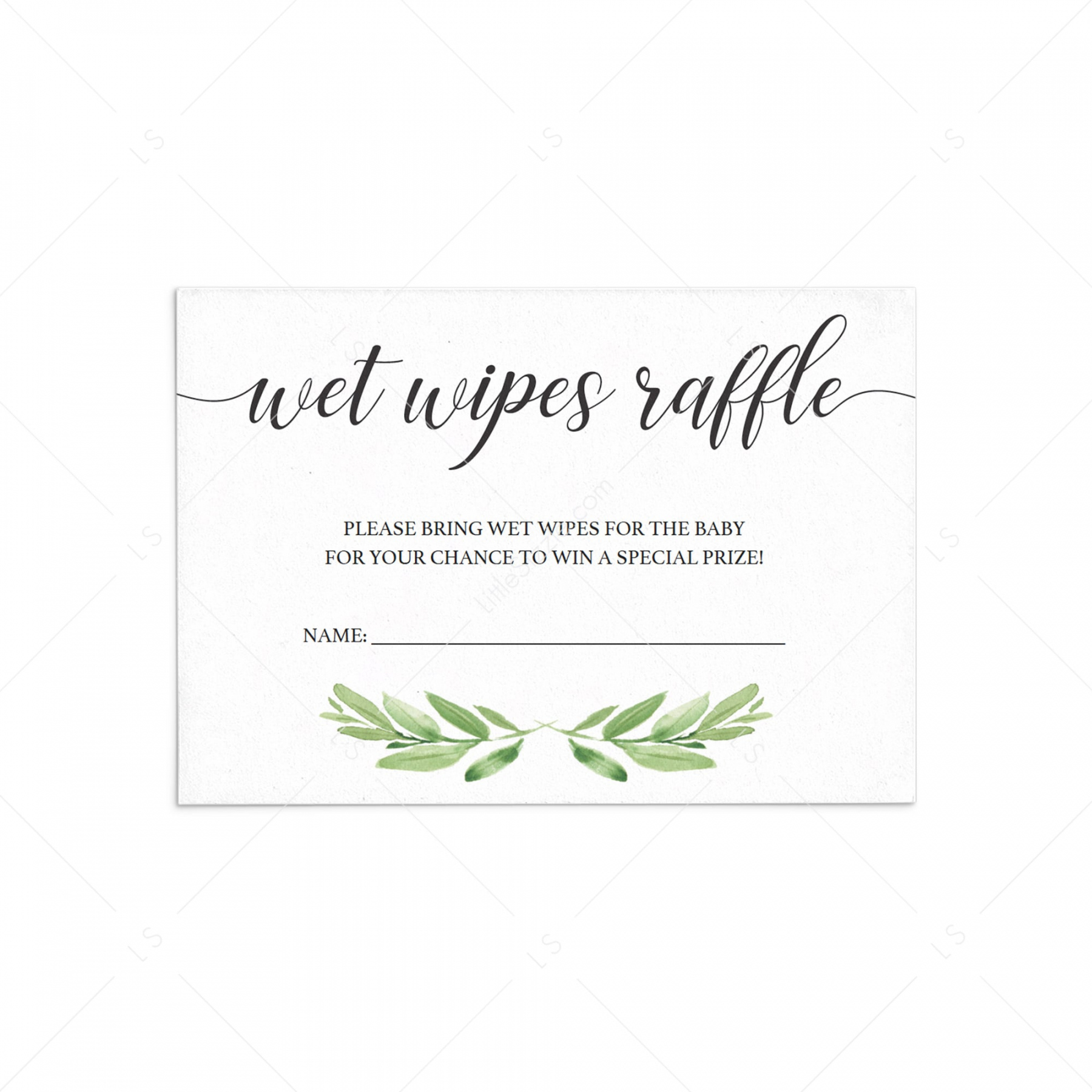 Wet Wipes Raffle Ticket printable for Baby Shower  Instant download - FREE Printables - Free Printable Diaper And Wipe Raffle
