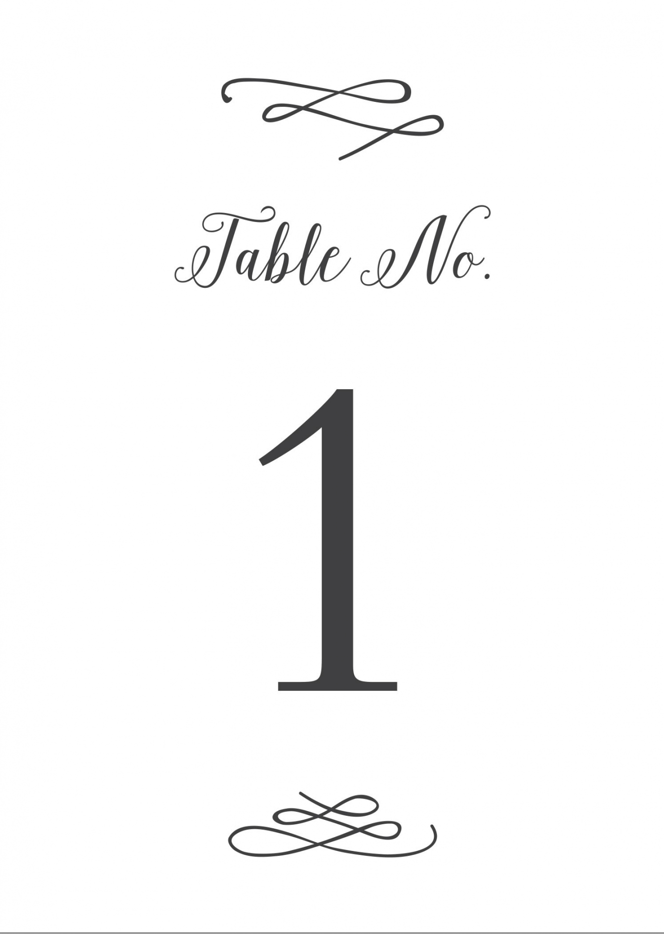 Whimsical Calligraphy Table Numbers Printable - FREE Printables - Free Printable Table Numbers