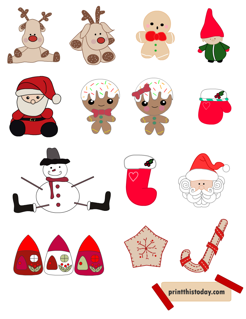 100 Free Printable Christmas Stickers (Cute + Vintage) pertaining to Free Printable Christmas Stickers