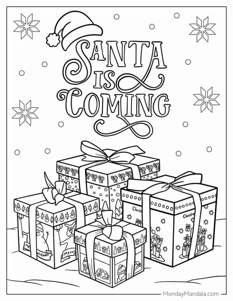 1,000 Christmas Coloring Pages (Free Pdf Printables) throughout Free Printable Colouring Pages For Christmas