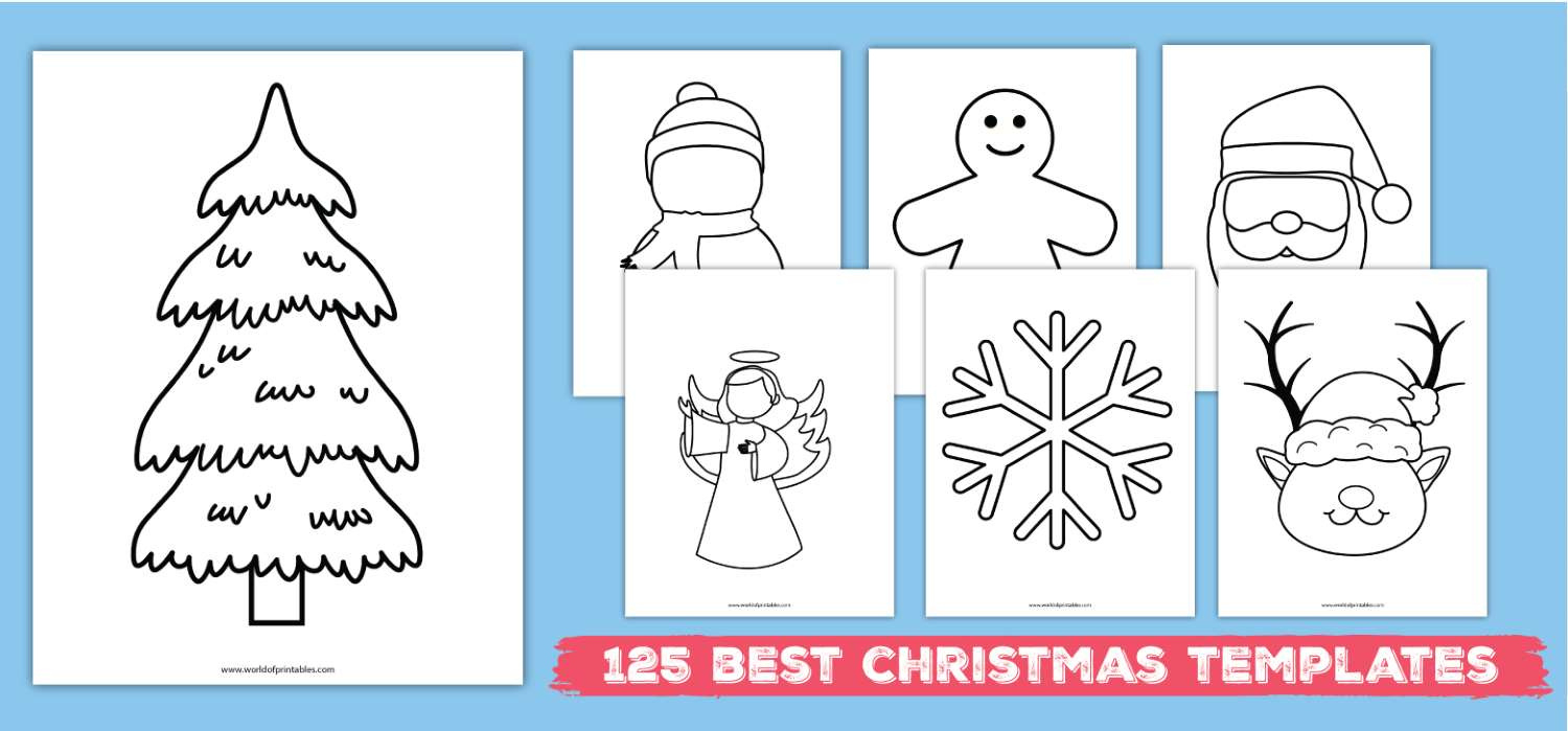 125 Free Christmas Template Printables - World Of Printables for Christmas Decorations Printable Free