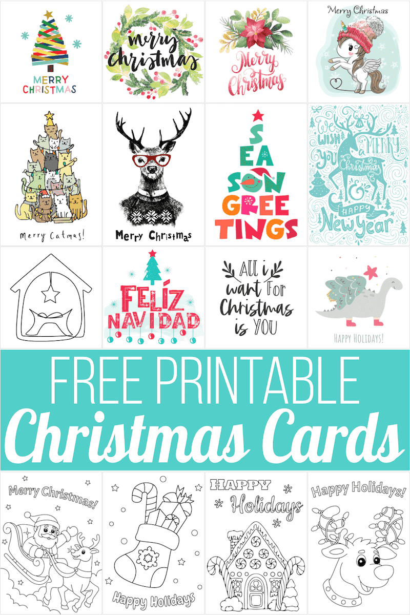 160 Free Printable Christmas Cards For 2024 in Printable Christmas Postcards Templates Free