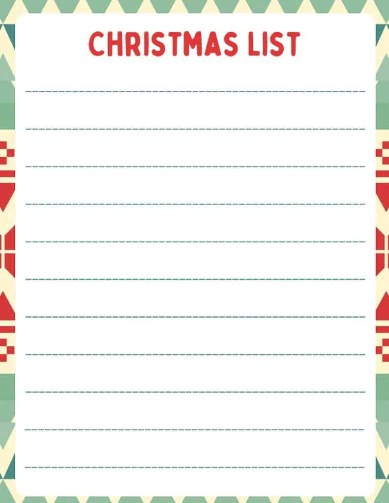 18 Christmas List Printables (Free Pdfs For All Uses) intended for Printable Christmas List