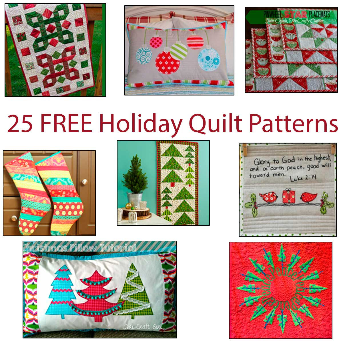 25 Free Christmas Quilt Patterns - Freemotionthe River intended for Free Printable Christmas Quilt Patterns Free