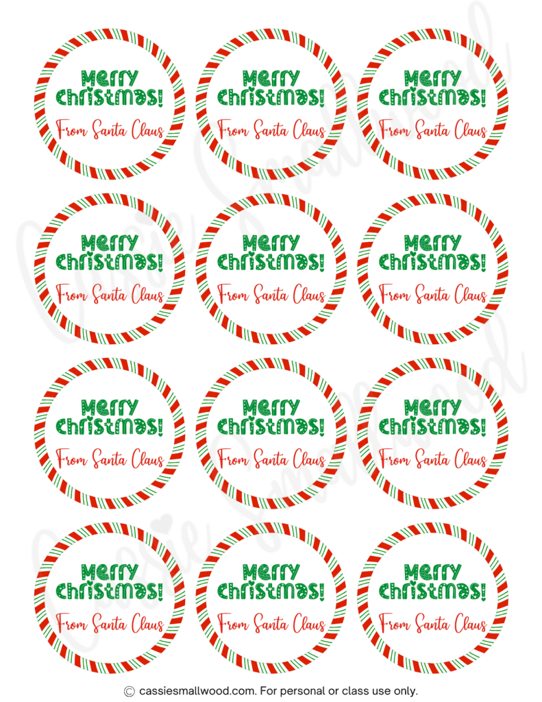 400+ Cutest Printable Christmas Tags (Free Pdf) - Cassie Smallwood pertaining to Merry Christmas Printable Tags