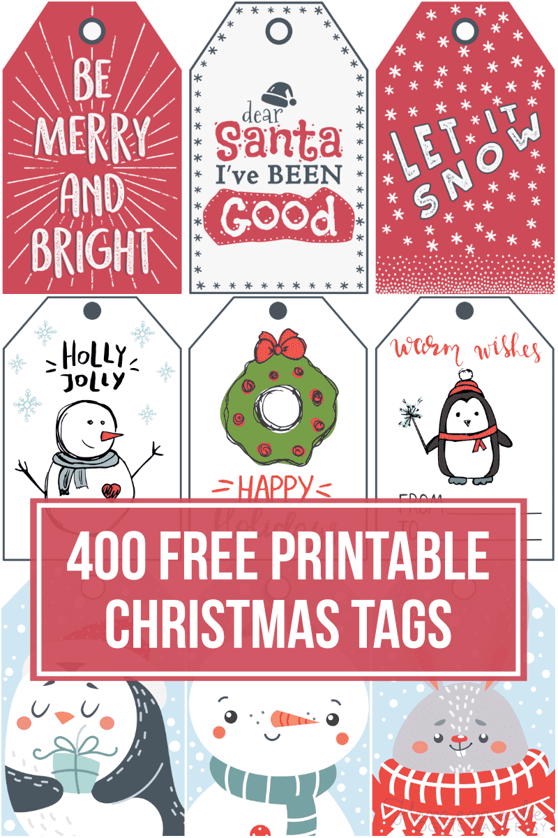 400 Free Printable Christmas Tags For Your Holiday Gifts for Free Gift Tags Printable Christmas