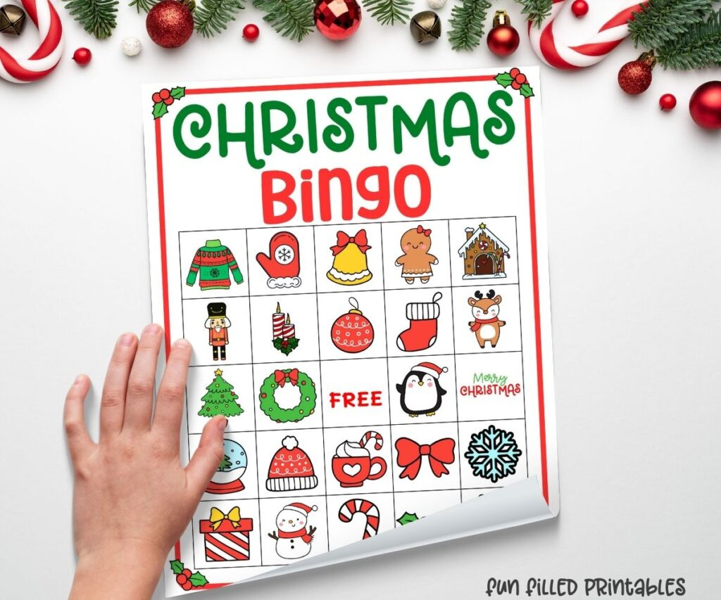 50 Free Printable Christmas Bingo Game For Kids &amp;amp; Adults for Free Printable Christmas Bingo Cards For 50