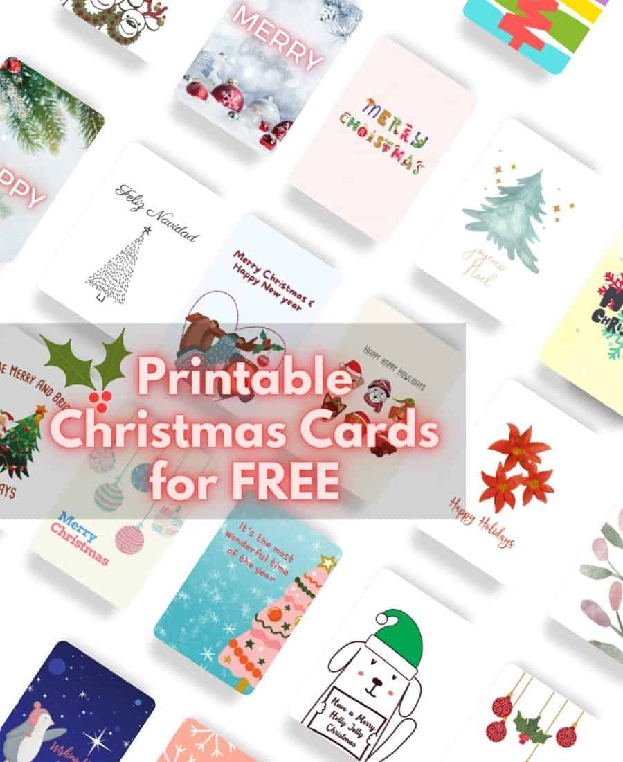 50+ Printable Christmas Cards For Free - Cheerfulcouple for Free Christmas Card Printables