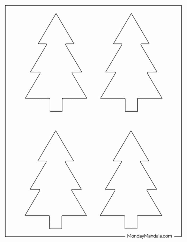 60 Christmas Tree Templates (Free Pdf Printables) for Printable Christmas Tree Pattern