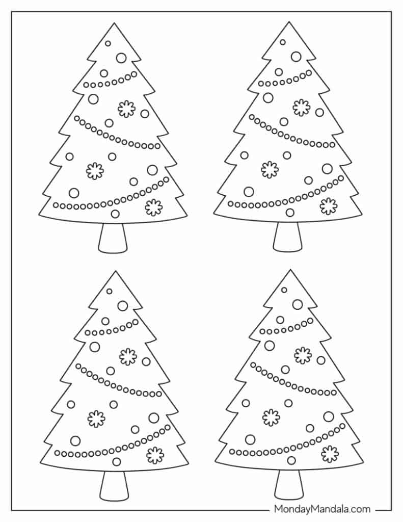 60 Christmas Tree Templates (Free Pdf Printables) pertaining to Free Printable Template Of Christmas Tree