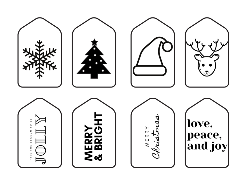 64 Free Printable Christmas Gift Tags + Simple Wrapping Ideas regarding Simple Free Printable Christmas Gift Tags