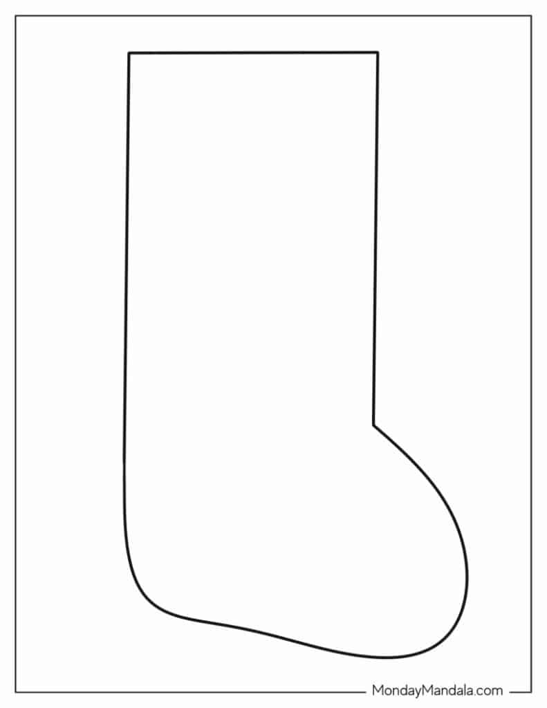 70 Christmas Stocking Templates (Free Pdf Printables) for Template Print Free Printable Christmas Stocking Pattern