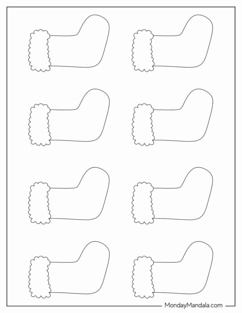 70 Christmas Stocking Templates (Free Pdf Printables) in Christmas Stockings Printable Templates