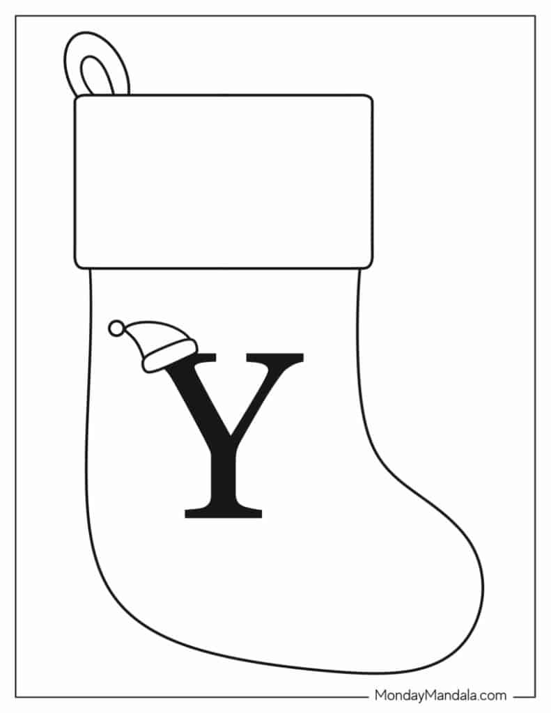 70 Christmas Stocking Templates (Free Pdf Printables) intended for Christmas Stocking Outline Printable