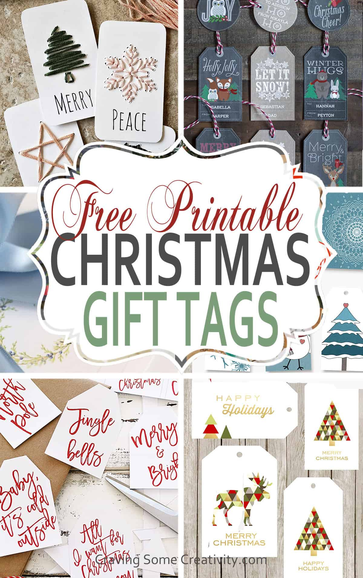 90+ Free Printable Rustic Christmas Tags For Gifts • Craving Some throughout Printable Christmas Tags