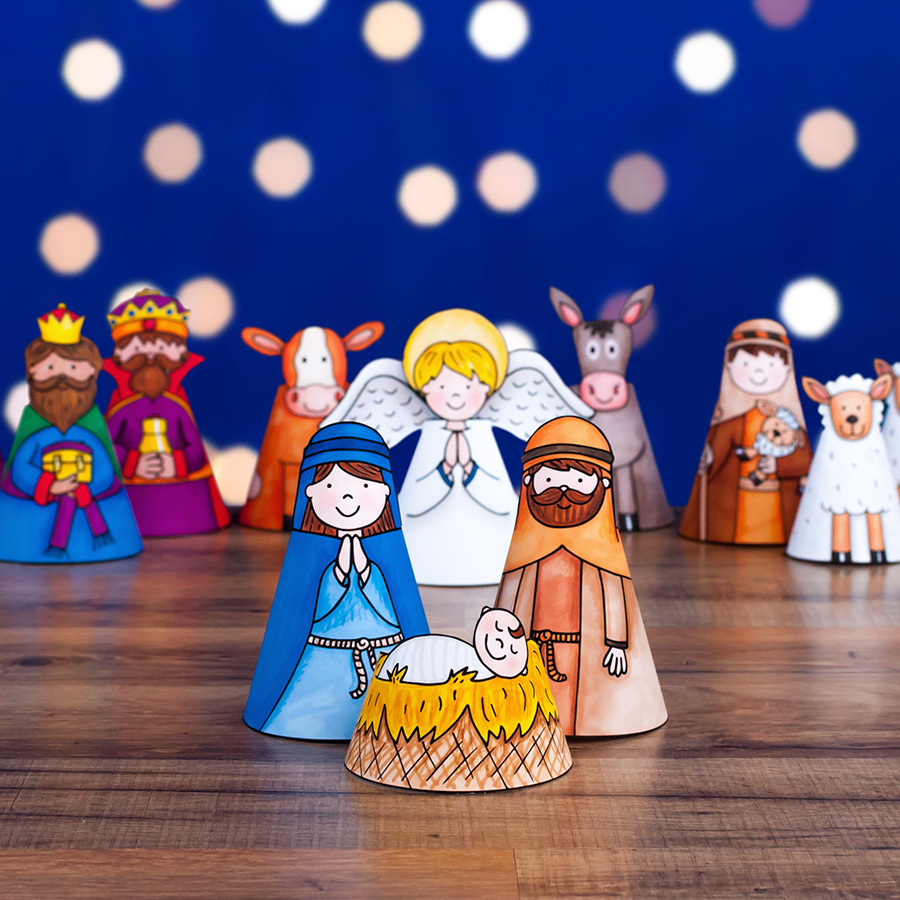 A Printable Nativity Scene Craft Your Kids Will Love To Make with Christmas Nativity Scene Printable