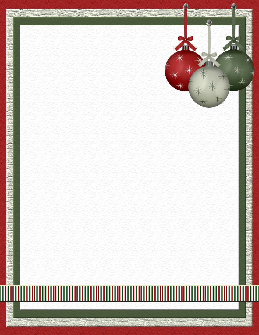 Christmas 2 Free-Stationery Template Downloads throughout Free Printable Christmas Stationery