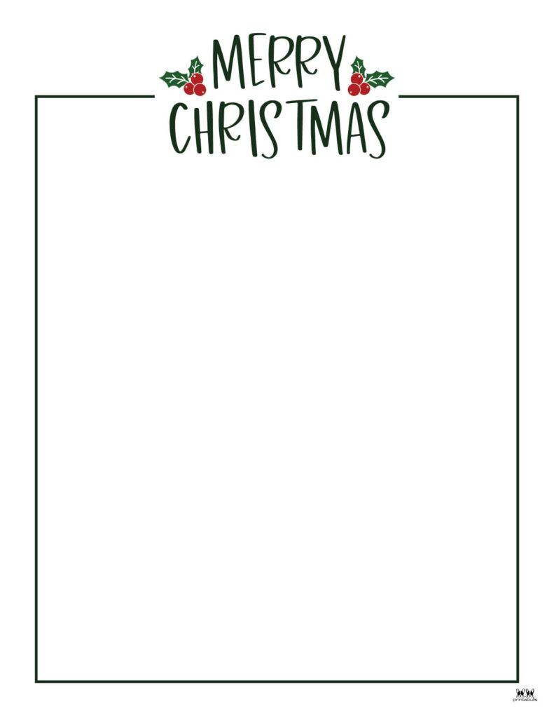 Christmas Borders - 60 Free Printable Borders | Printabulls for Christmas Paper Borders Free Printable