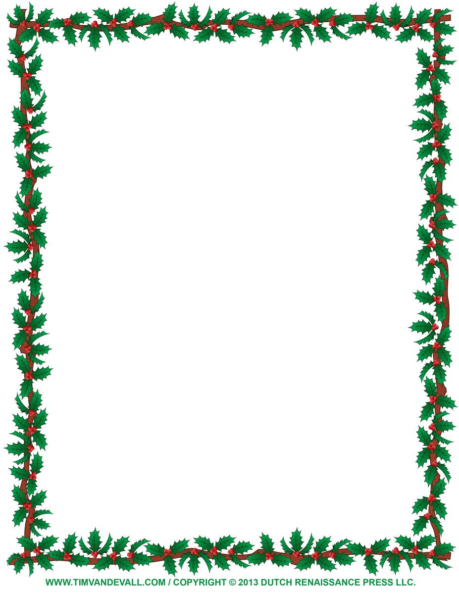 Christmas Clip Art Borders For Word Documents | Clipart Within for Free Christmas Clipart Borders Printable