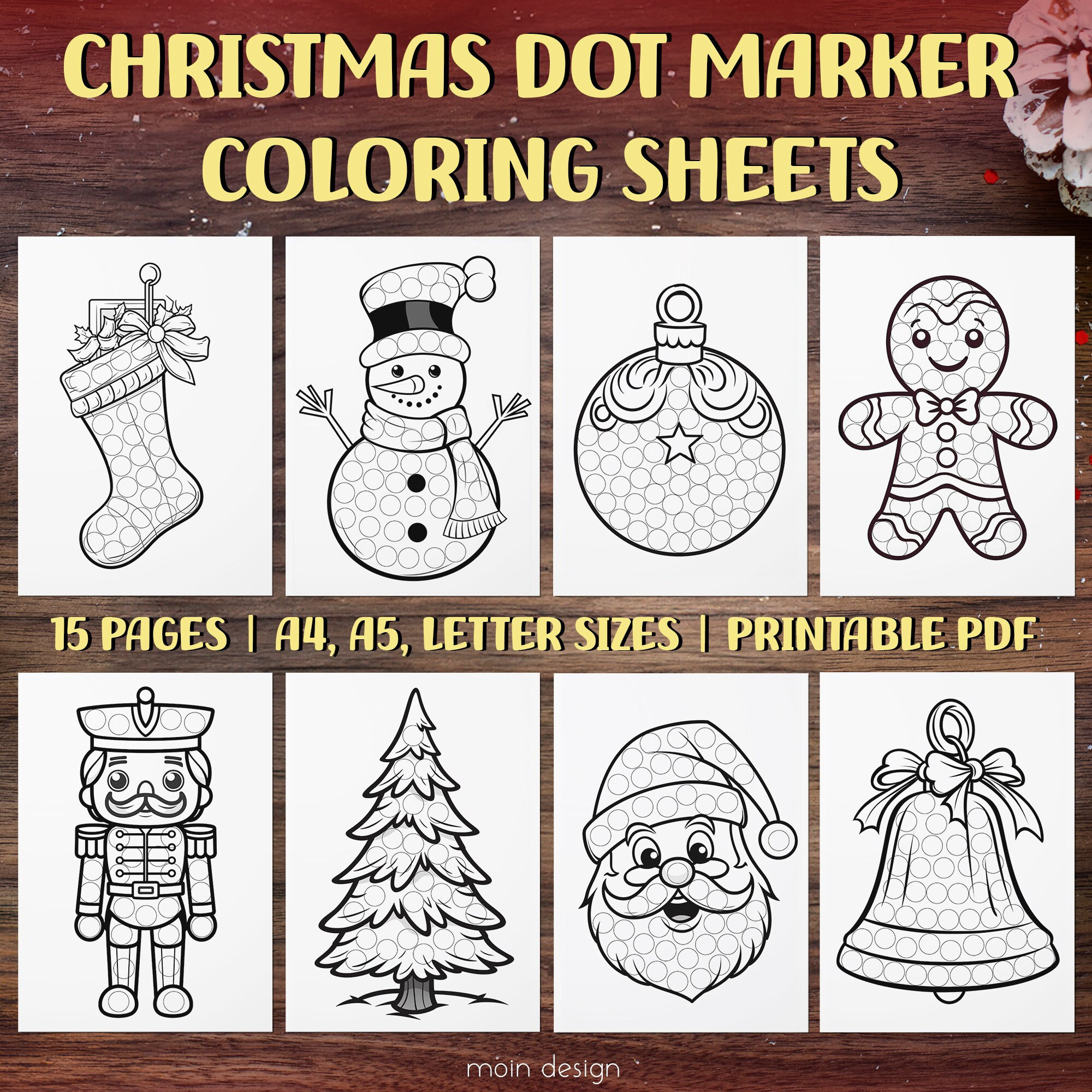 Christmas Dot Marker Coloring Pages, Dot A Dot Painting, Christmas inside Christmas Dot Marker Printables