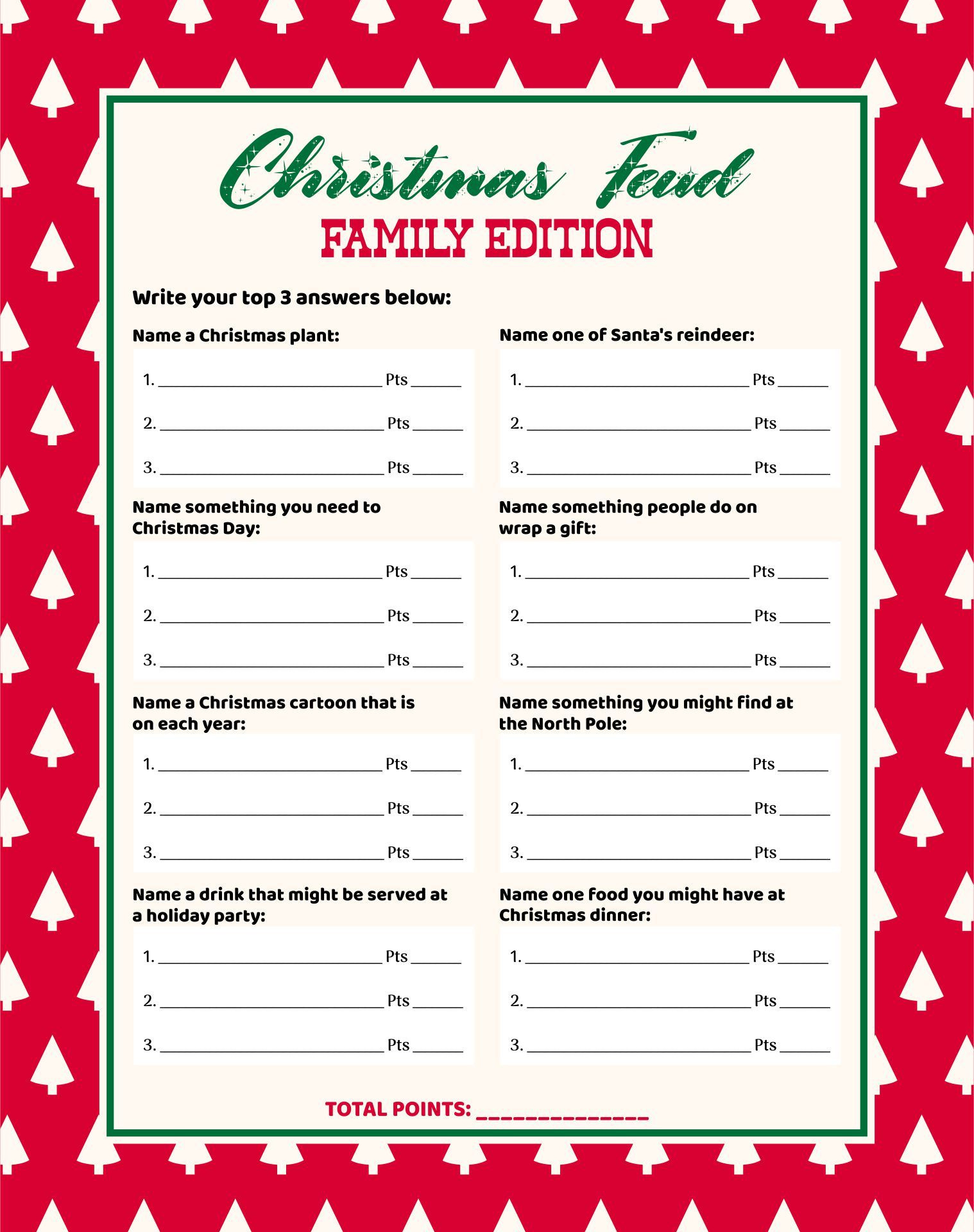 Christmas Games - 10 Free Pdf Printables | Printablee intended for Free Printable Christmas Family Games