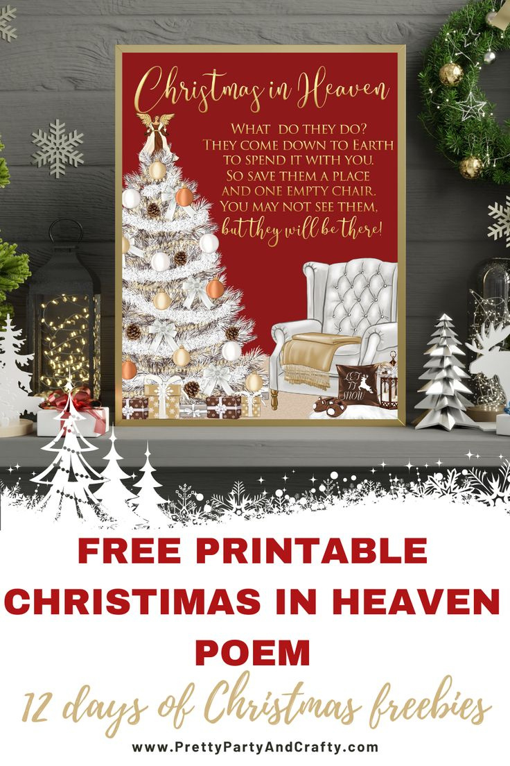 Christmas In Heaven Poem throughout Printable Christmas In Heaven Poem