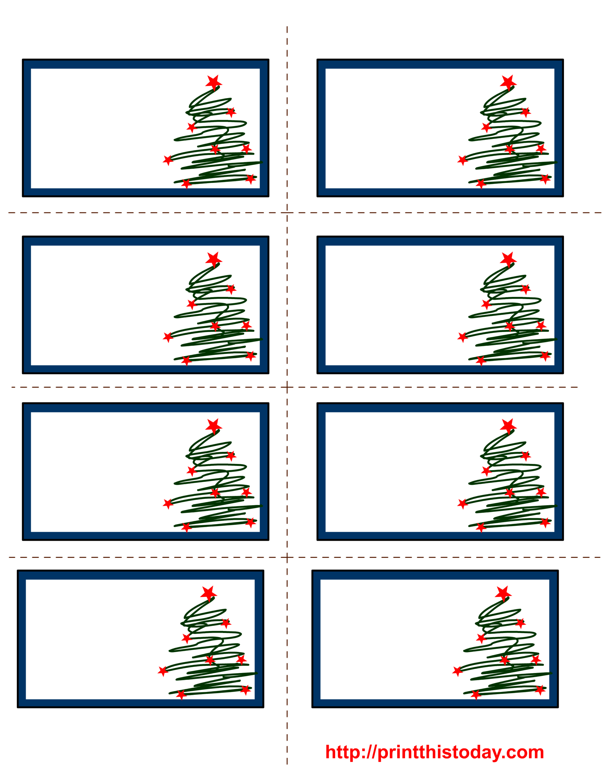 Christmas Labels - 10 Free Pdf Printables | Printablee in Free Printable Blank Christmas Labels