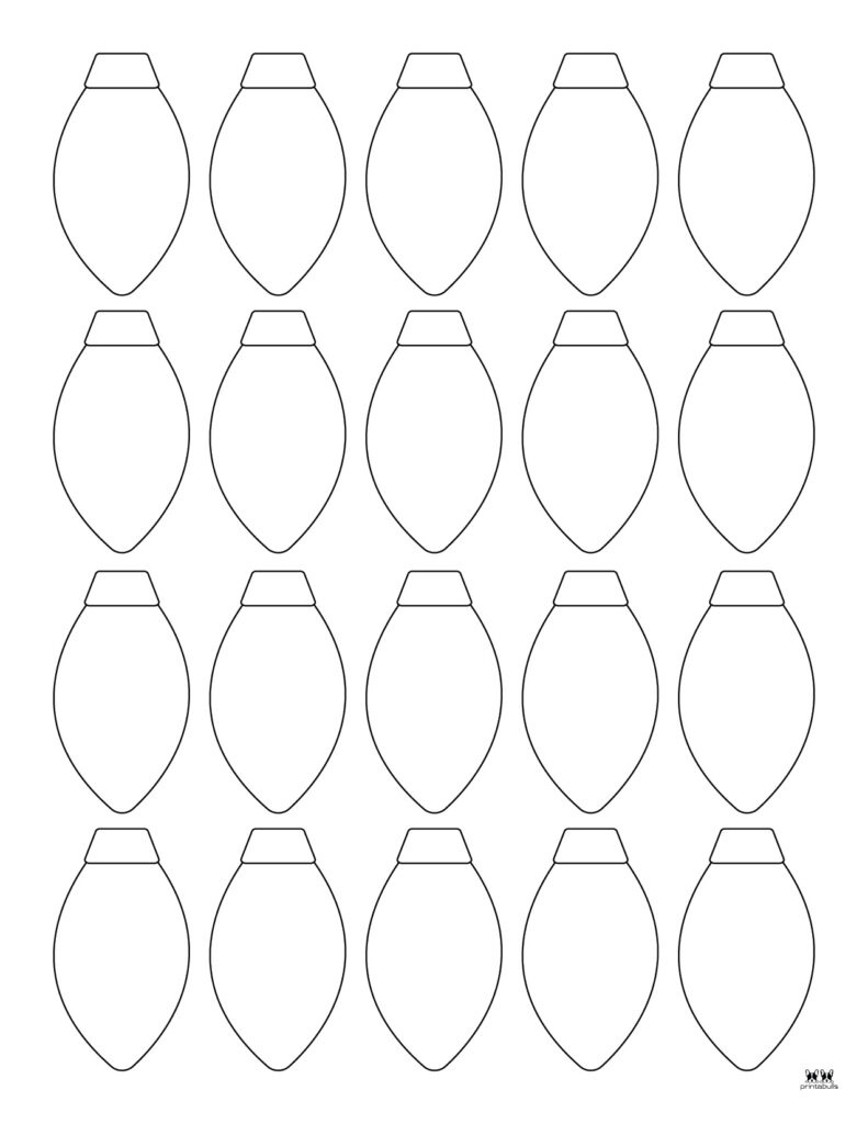 Christmas Light Templates - 25 Free Printable Pages | Printabulls pertaining to Printable Christmas Lights Template