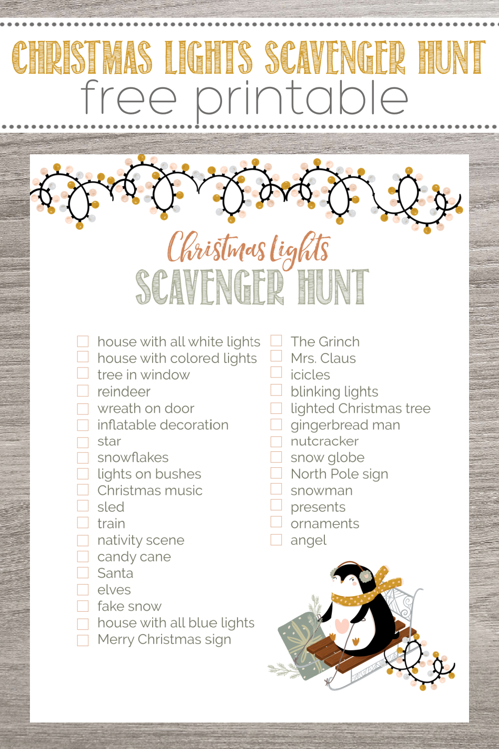 Christmas Lights Scavenger Hunt Free Printable - Clean And Scentsible regarding Christmas Lights Scavenger Hunt List Printable