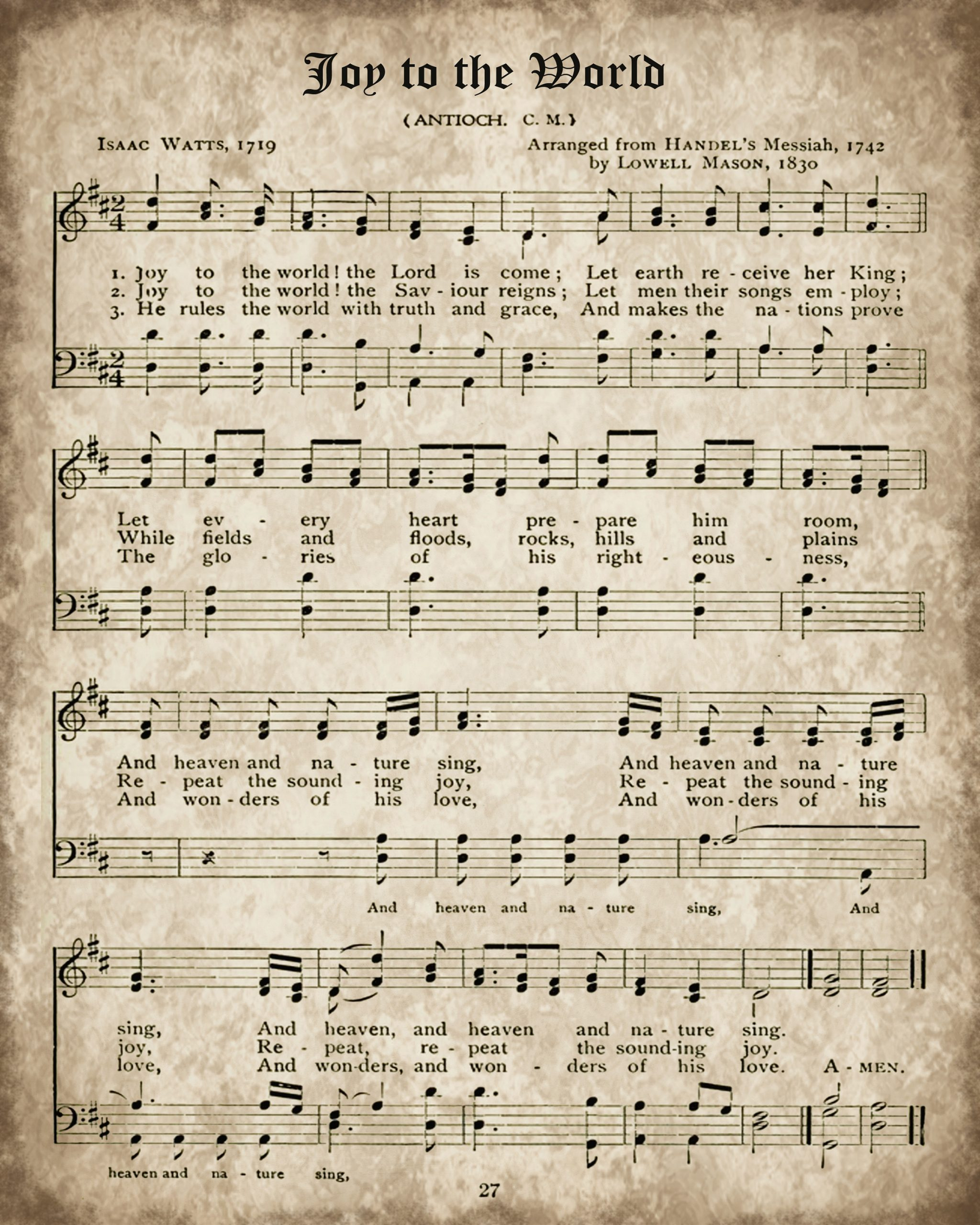 Christmas Music Printables: Joy To The World + More - Knick Of Time with Free Printable Christmas Music