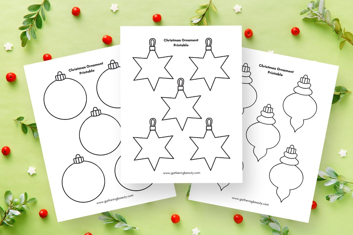 Christmas Ornament Printable — Gathering Beauty inside Free Printable Christmas Ornaments Stencils