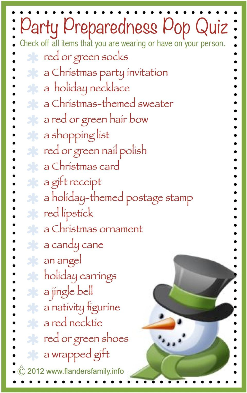 Christmas Party Game pertaining to Christmas Printable Party Games