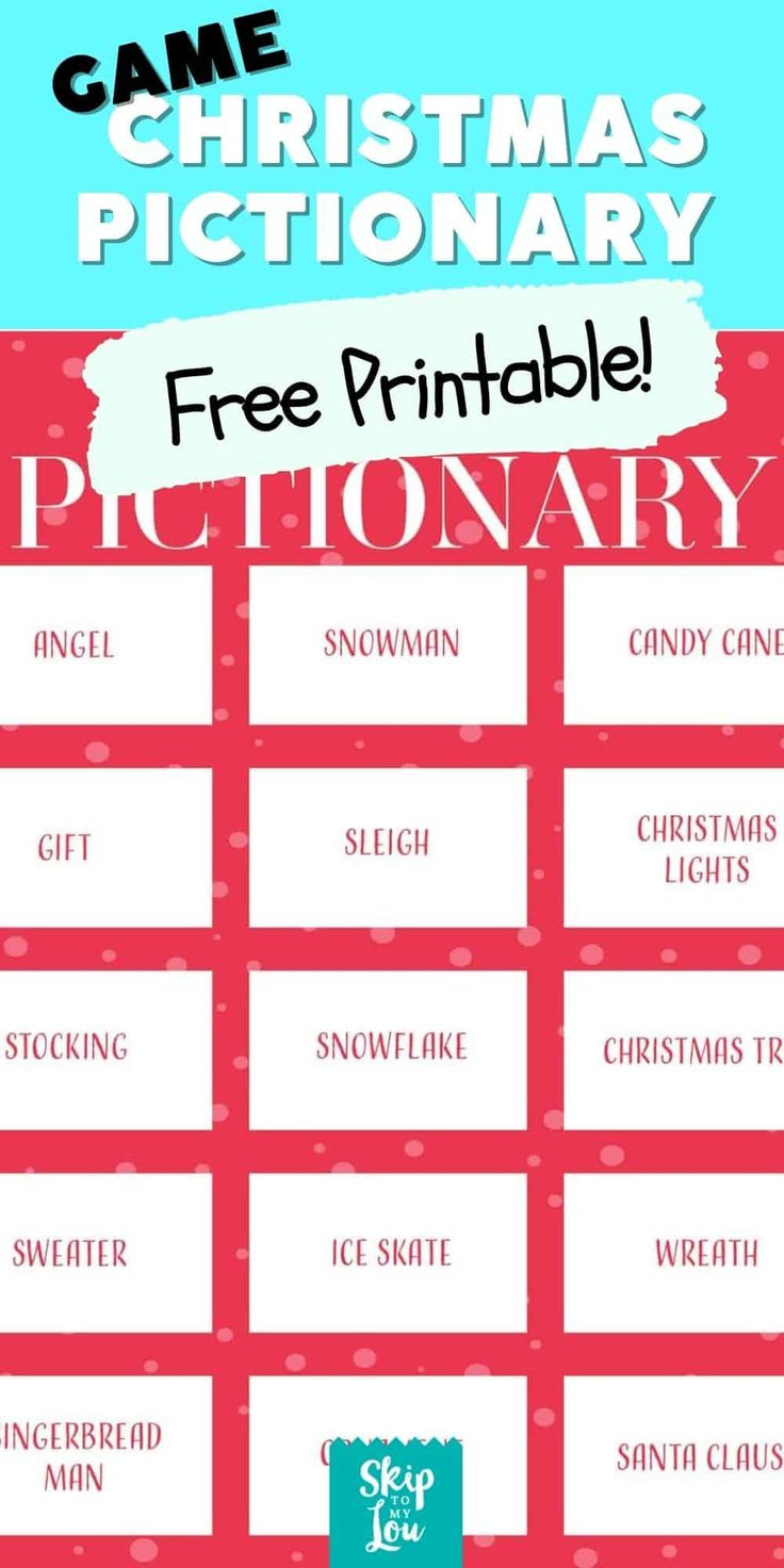 Christmas Pictionary | Skip To My Lou within Christmas Pictionary Words Printable