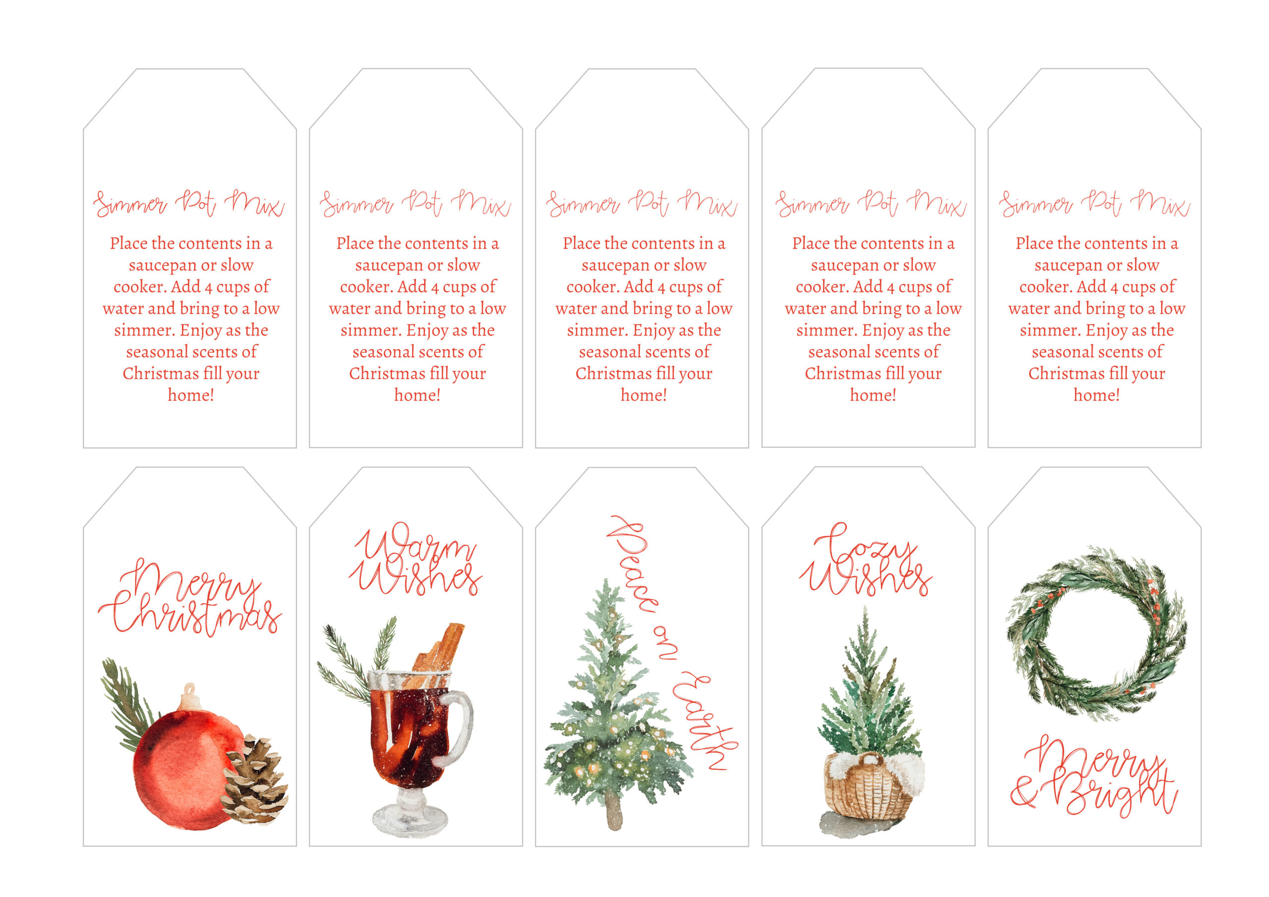 Christmas Simmer Pot Printable: Diy Gift Idea | The Diy Mommy throughout Christmas Simmer Pot Printable