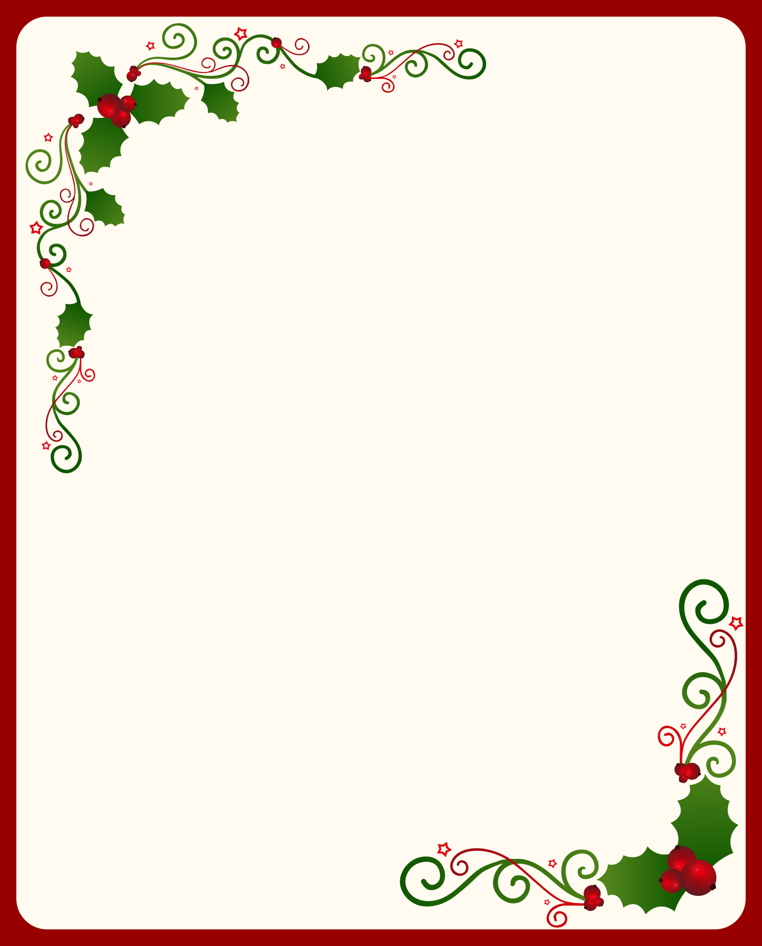 Christmas Stationery Borders - 10 Free Pdf Printables | Printablee intended for Free Printable Christmas Stationery