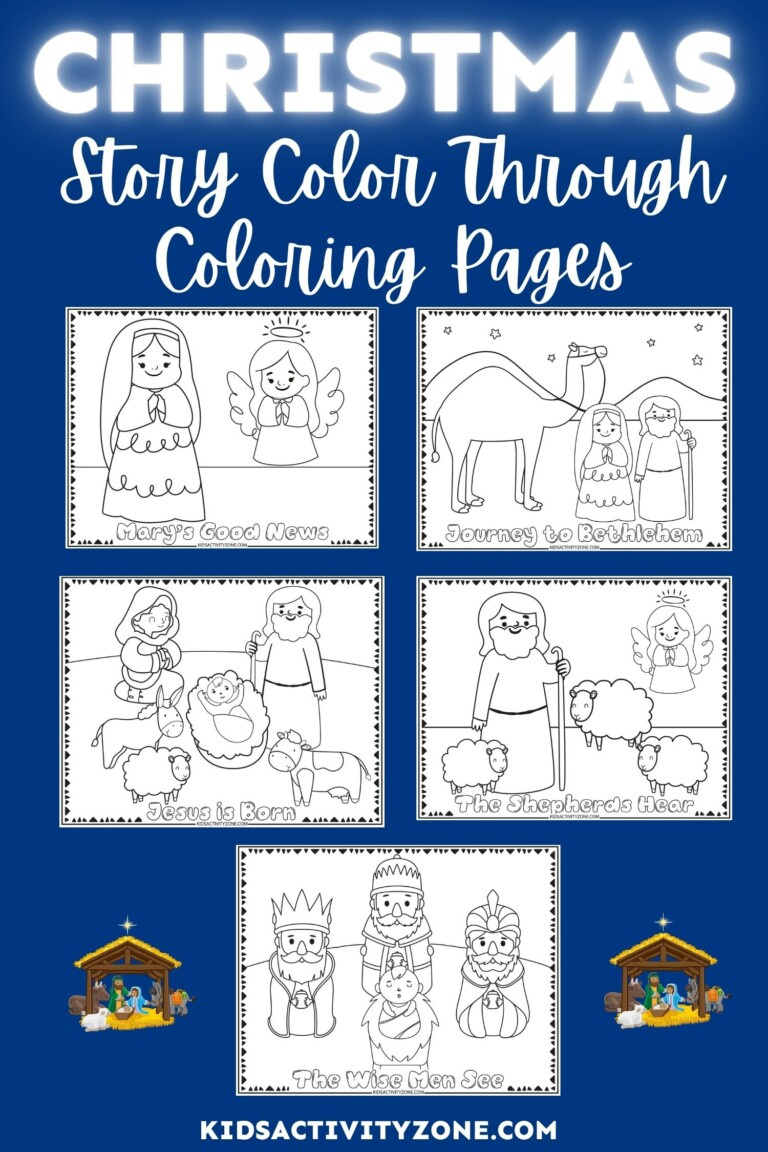 Christmas Story Coloring Pages - (Nativity) - Kids Activity Zone in Free Printable Christmas Story