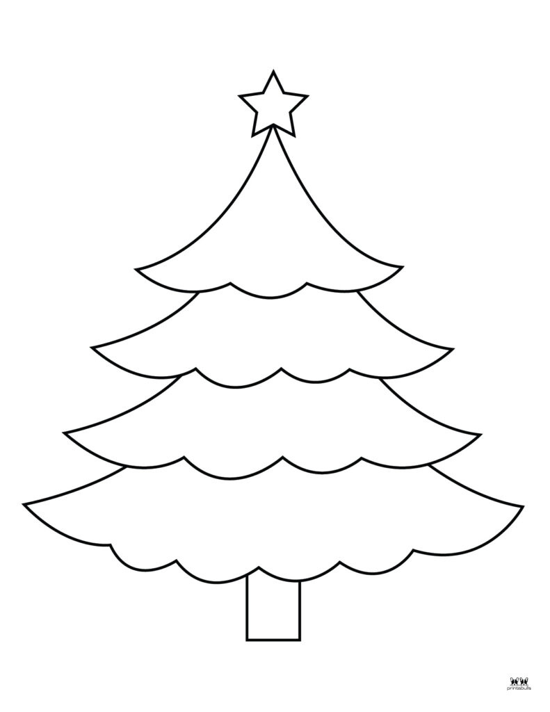 Christmas Tree Coloring Pages &amp;amp; Templates - 22 Free Printables in Outline Of Christmas Tree Printable