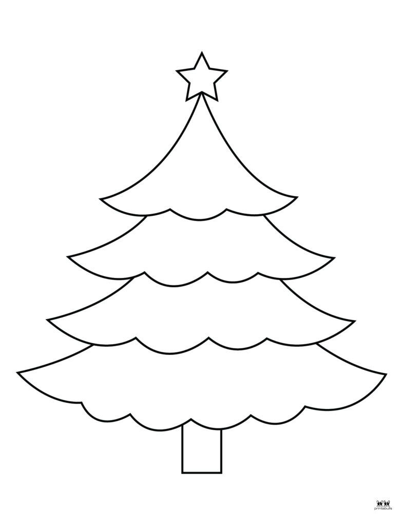 Christmas Tree Coloring Pages &amp;amp; Templates - 22 Free Printables intended for Printable Christmas Tree Outline