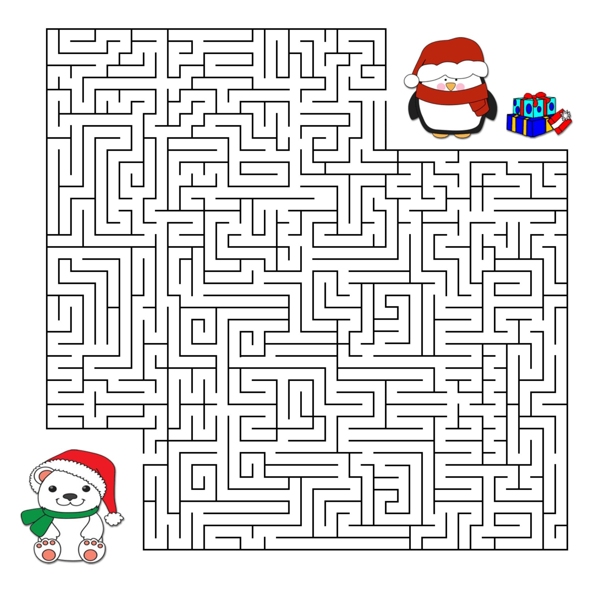 Christmas Tree Maze Hard - 10 Free Pdf Printables | Printablee intended for Free Printable Christmas Mazes