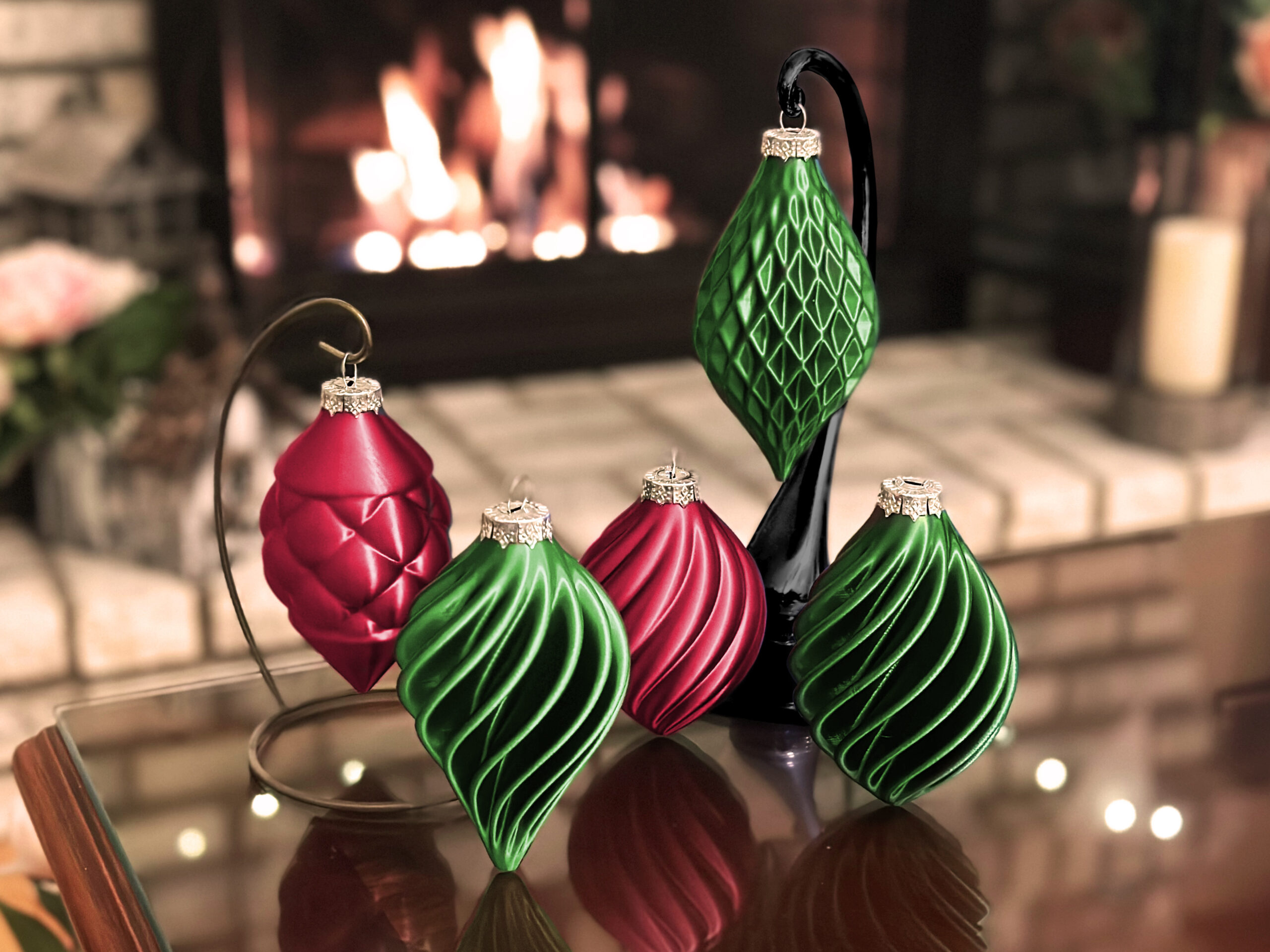 Christmas Tree Ornament Set (Vase Mode Prints) Von Popandsicle pertaining to 3d Printable Christmas Ornaments