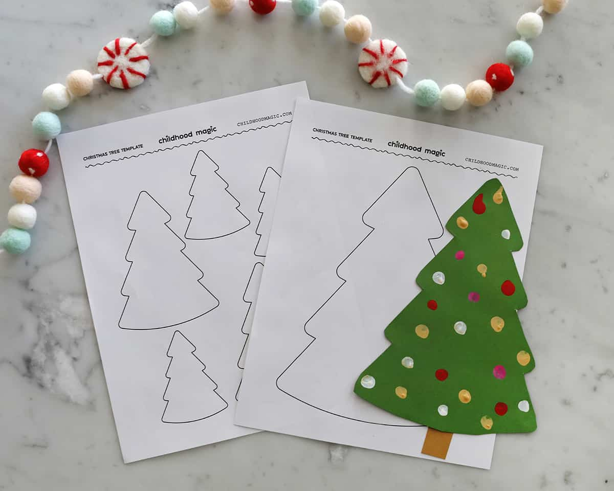 Christmas Tree Outline - Childhood Magic regarding Free Christmas Tree Printables